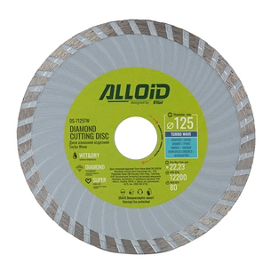 Круг отрезной Alloid алмазний, Turbo Wave, 125мм (DS-7125TW) изображение 1