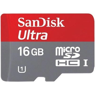 Карта пам'яті SanDisk 16Gb microSDHC Ultra UHS-I (SDSDQUA-016G-U46A) зображення 1