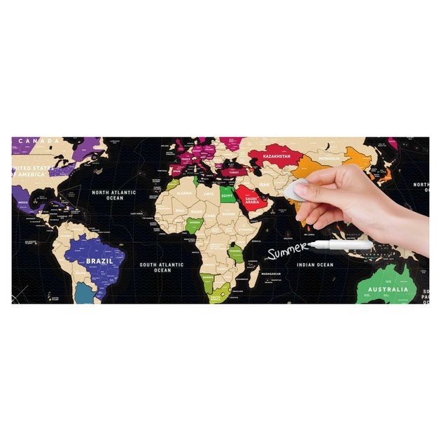 Скретч карта 1DEA.me Travel Map Black World (13007) - изображение 6