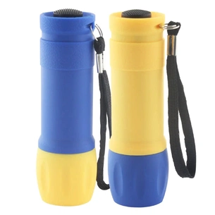 Ліхтар Quantum Smile yellow+blue 3W COB 3xAAA 2шт/уп (QM-FL1045-PB) зображення 1