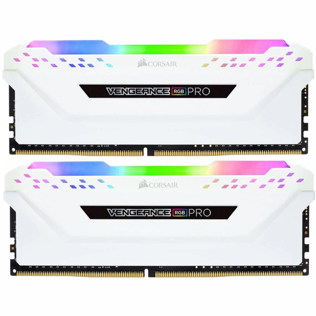 Модуль пам'яті для комп'ютера DDR4 16GB (2x8GB) 3000 MHz Vengeance RGB PRO Corsair (CMW16GX4M2C3000C15W) - зображення 1