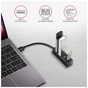 Концентратор AXAGON USB 3.1 to 4xUSB 3.0 0.2m black (HUE-M1A) - зменшене зображення 3