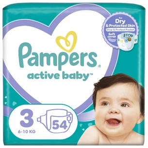 Підгузки Pampers Active Baby Розмір 3 (6-10 кг) 54 шт (8001090948977) зображення 1