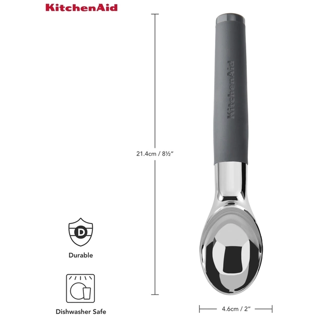 Ложка для морозива KitchenAid Coreline, 21,6 см, сіра (KAS117OHCGG) - picture 5