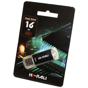 USB флеш накопичувач Hi-Rali 16GB Rocket Series Black USB 2.0 (HI-16GBVCBK) зображення 1