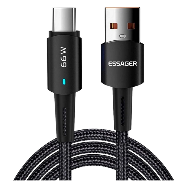 Дата кабель USB 2.0 AM to USB-C 0.5m 6A Essager (EXCT-CGB01) - зображення 1