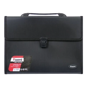 Папка - портфель Axent А4, 3 compartments, black (1601-01-А) зображення 1