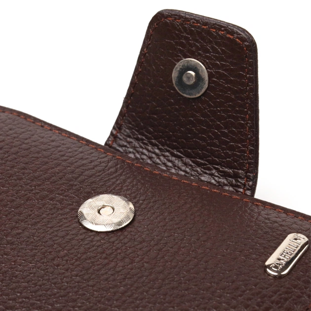 Портмоне Canpellini З натуральної шкіри флотар Коричневе (21600) - picture 5