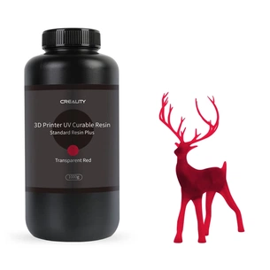 Фотополімерна смола Creality Resin, LCD Standard Plus 1кг, red, transparent (3302020088) зображення 1