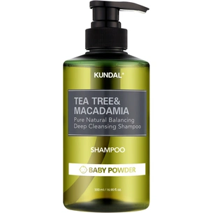 Шампунь Kundal Tea Tree & Macadamia Deep Cleansing Shampoo Baby Powder 500 мл (8809693252787) зображення 1