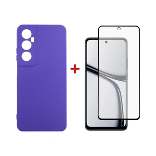 Чохол до мобільного телефона Dengos Realme C65 + Glass Purple (DG-KM-95) зображення 1