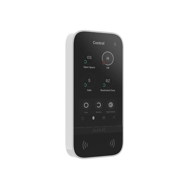 Клавиатура к охранной системе Ajax KeyPad TouchScreen white - изображение 1