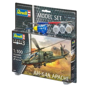 Збірна модель Revell Бойовий вертоліт AH-64A Апач 1:100 (4009803649856) зображення 1