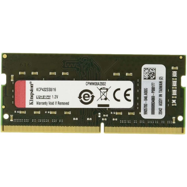 Модуль пам'яті для ноутбука SoDIMM DDR4 16GB 3200 MHz Kingston (KCP432SS8/16) - зображення 1