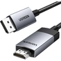 Кабель мультимедійний DisplayPort M to HDMI M 2.0m V2.0 4K60Hz DP119 black UGREEN (15774) - зменшене зображення 1