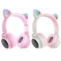 Bluetooth-гарнитура Hoco W27 Cat Ear Grey/Pink (W27GP) - уменьшенное изображение 2