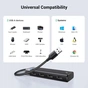 Концентратор Ugreen USB 3.0 to 4xUSB 3.2 Gen1 CM653 black (15548) - зменшене зображення 8