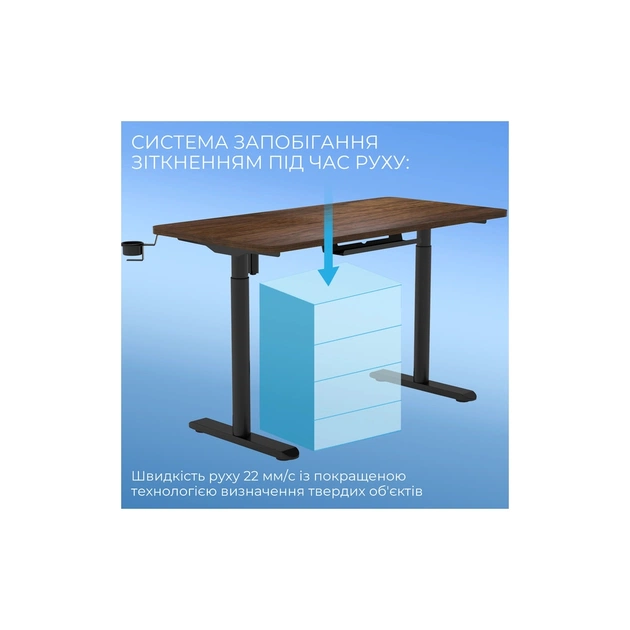 Комп'ютерний стіл Sihoo D05 Walnut/Black (D05-104/D05-107) - picture 9