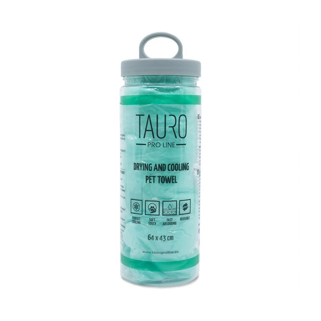 Полотенце для животных Tauro Pro Line для сушки и охлаждения 64х43 см зеленый (JOY63238) - изображение 1