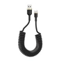 Дата кабель USB 2.0 AM to Micro 5P 1.0m spiral black ColorWay (CW-CBUM051-BK) - зменшене зображення 1