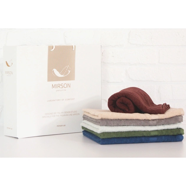 Рушник MirSon набір банних №5089 Elite SoftNes Nature 50х90 6 шт (2200003181067) - изображение 1