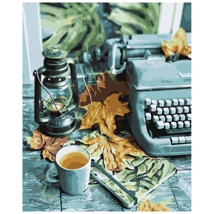 Картина по номерам Strateg Лист та осінь 40х50 см (VA-3218) зображення 1