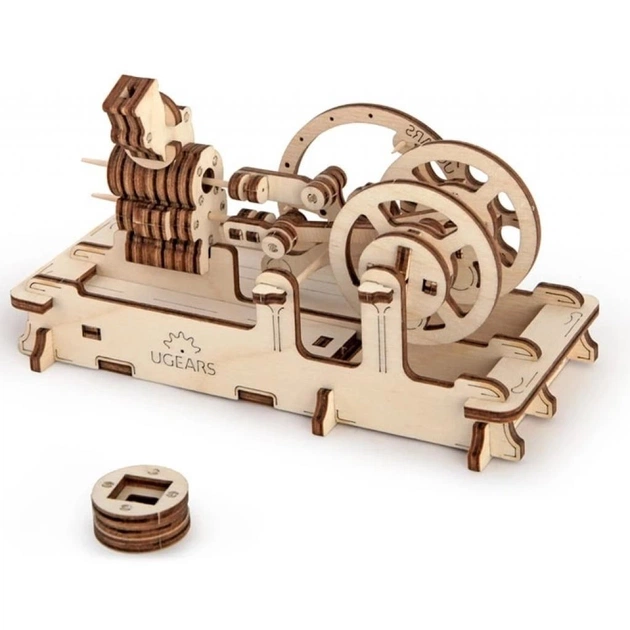 Збірна модель Ugears механічний пневматичний двигун (70009) - изображение 1