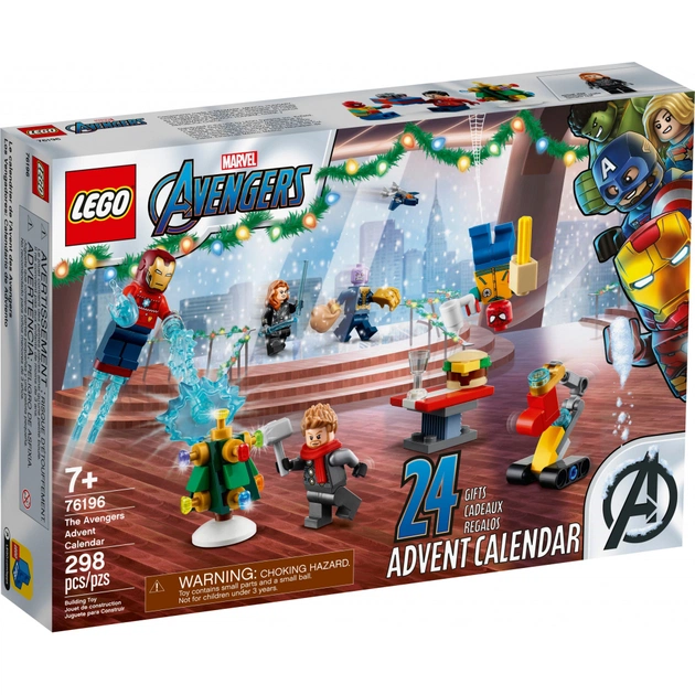 Конструктор LEGO Новорічний календар Месники Marvel 298 деталей (76196) - зображення 1