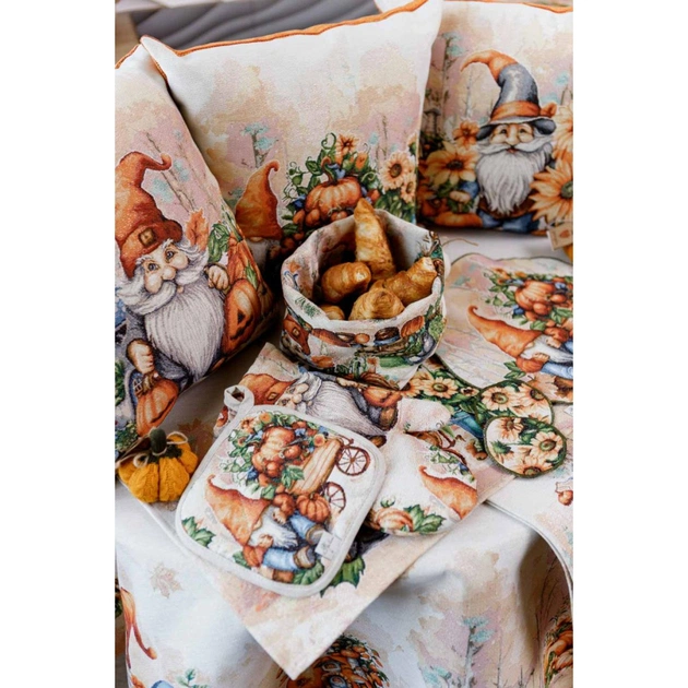 Кухонна прихватка Прованс гобеленова Гарбузові гноми 20х20 (036346) - picture 4