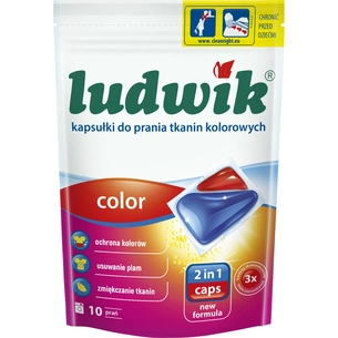 Капсули для прання Ludwik Color 2 в 1 для кольорових речей 10 шт. (5900498025699) зображення 1