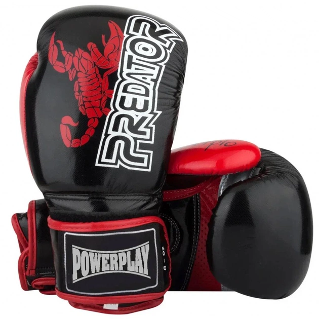 Боксерські рукавички PowerPlay 3007 10oz Black (PP_3007_10oz_Black) - изображение 1