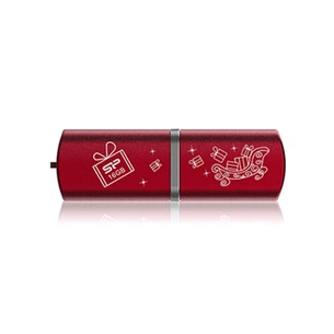 USB флеш накопичувач Silicon Power 16Gb LuxMini 720 red winter edition (SP016GBUF2720V1R-LE) зображення 1