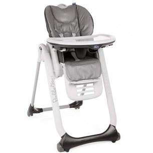 Стілець для годування Chicco Polly 2 Start 4-х колісний темно-сірий (79205.99) зображення 1