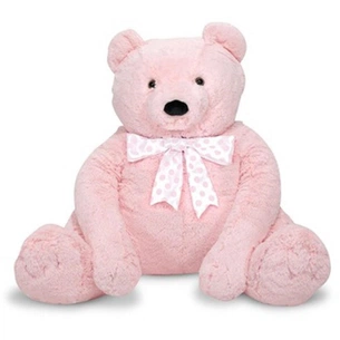 М'яка іграшка Melissa&Doug Великий плюшевий ведмедик, рожевий, 76см х 69см (MD3980) зображення 1