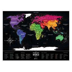 Скретч карта 1DEA.me Travel Map Black World (13007) изображение 1