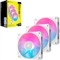 Кулер до корпусу Corsair iCUE Link RX120 RGB PWM White Triple Pack (CO-9051022-WW) - зменшене зображення 4
