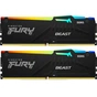 Модуль пам'яті для комп'ютера DDR5 32GB (2x16GB) 6400 MHz Beast RGB XMP Kingston Fury (ex.HyperX) (KF564C32BBAK2-32) - зменшене зображення 1