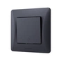 Перемикач Videx BINERA 1кл прохідний чорний графіт (VF-BNSW1P-BG) - уменьшенное изображение 1