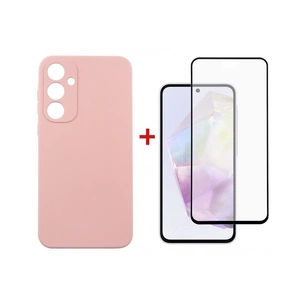 Чохол до мобільного телефона Dengos Samsung Galaxy A35 5G + Glass Pink (DG-KM-91) зображення 1