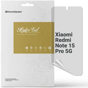 Плівка захисна Armorstandart hydrogel Anti-spy Xiaomi Redmi Note 15 Pro 5G (ARM89650) picture 1