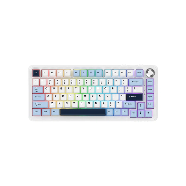 Клавіатура Ajazz AK820 MAX PLUS Daydream Switch RGB Wireless/Bluetooth/USB White (AK820MAX-DD-BWD) - зображення 1