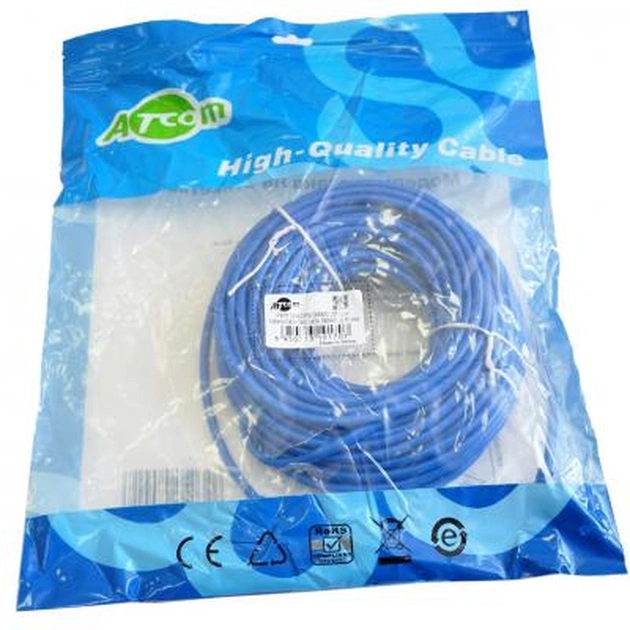 Патч-корд Atcom 20м RJ-45 CCA (9170) - зображення 1