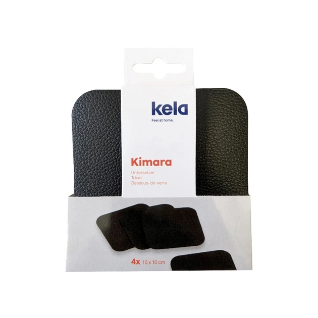 Підставка під гаряче Kela Kimara під чашку 10х10 см, 4 шт, чорні (12093) - picture 3