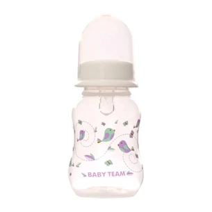Пляшечка для годування Baby Team З силіконовою соскою 125 мл (4824428011112) зображення 1