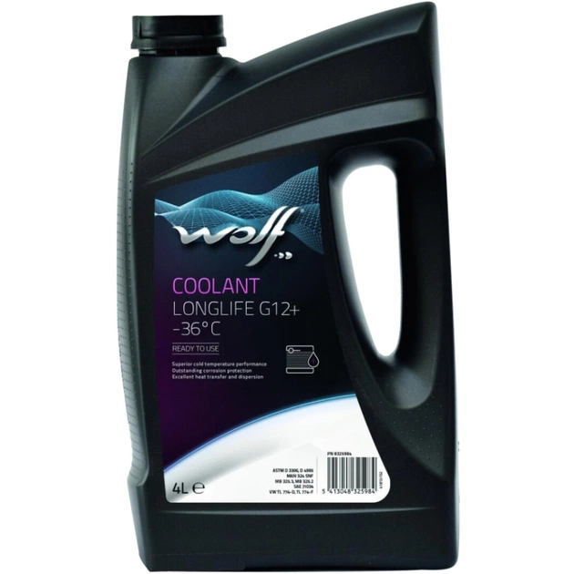 Антифриз Wolf COOLANT LONGLIFE G12+ -36C 4л (8325984) - изображение 1