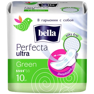 Гігієнічні прокладки Bella Perfecta Ultra Green Drai 10 шт. (5900516305994) зображення 1