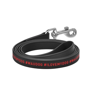 Повідець для собак WAUDOG Design "я люблю свою собаку" XS Ш 12 мм Д 122 см чорний (37981) зображення 1