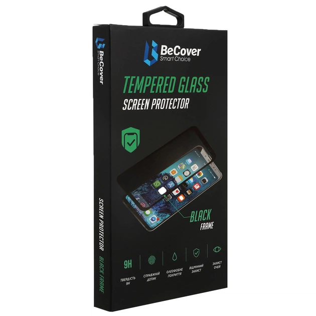 Стекло защитное BeCover OPPO A15 / A16 / A54s / A55 5G Black (706088) - изображение 1