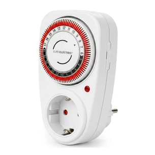 Таймер-розетка EUROELECTRIC 16A/3680W 24Н, White (ST-16A/3,68kW(M)) зображення 1