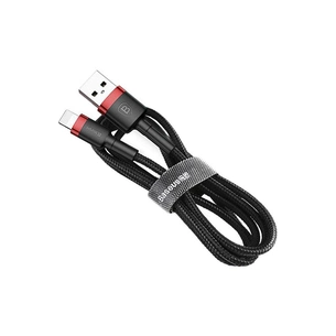 Дата кабель USB 2.0 AM to Lightning 3.0m 2.0A red-black Baseus (CALKLF-R91) зображення 1